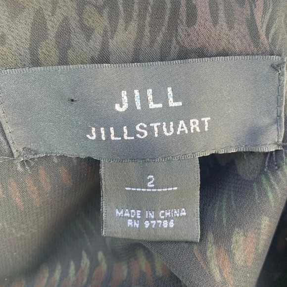 Jill Stuart Women’s Butterfly Pattern Ruffle Wrap Mini Dress Puff Sleeve Size 2 - Picture 6 of 7